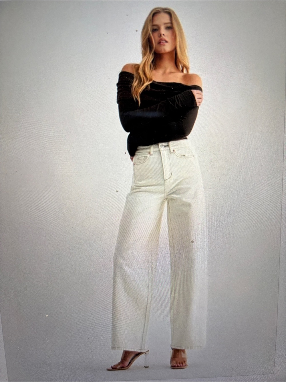 Jemina Ecru Balloon Jeans